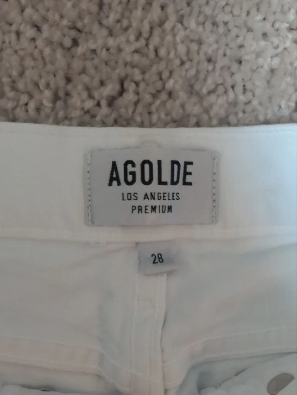 AGOLDE Slim Straight Jeans in White